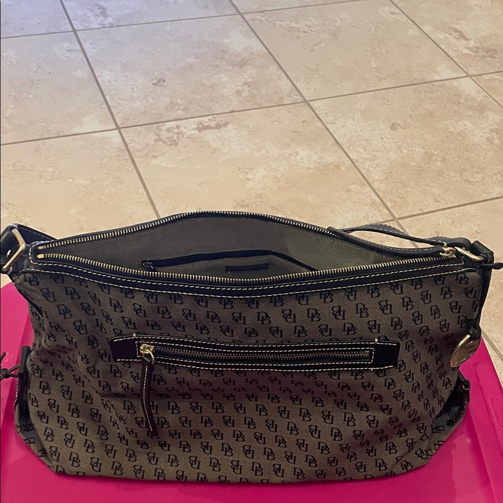 Dooney & Bourke Black and Grey Monogram Bag
